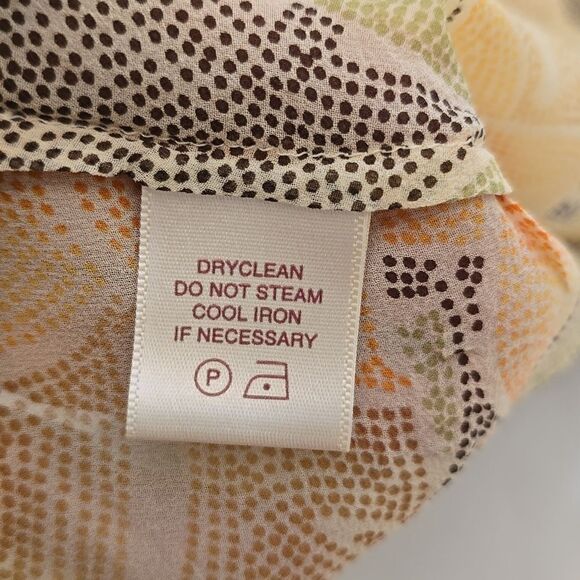 Vintage Tommy Bahama Sheer Crepe Silk Floral Hooded Blouse Size S Beachy - Picture 7 of 7